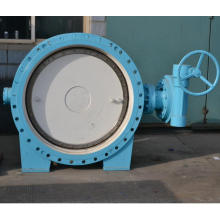 Double eccentricity ductile iron hand wheel double flanged butterfly valve DN80-3600 Yuanda Valve